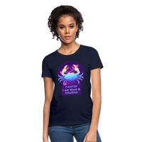 Thumbnail for Women's Neon Cancer T-Shirt - navy