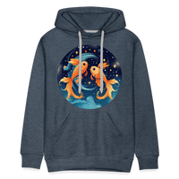 Thumbnail for Men’s Magic Pisces Premium Hoodie - heather denim