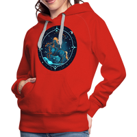 Thumbnail for Women’s Magic Sagittarius Premium Hoodie - red