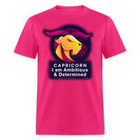 Thumbnail for Men's Glow Capricorn Classic T-Shirt - fuchsia