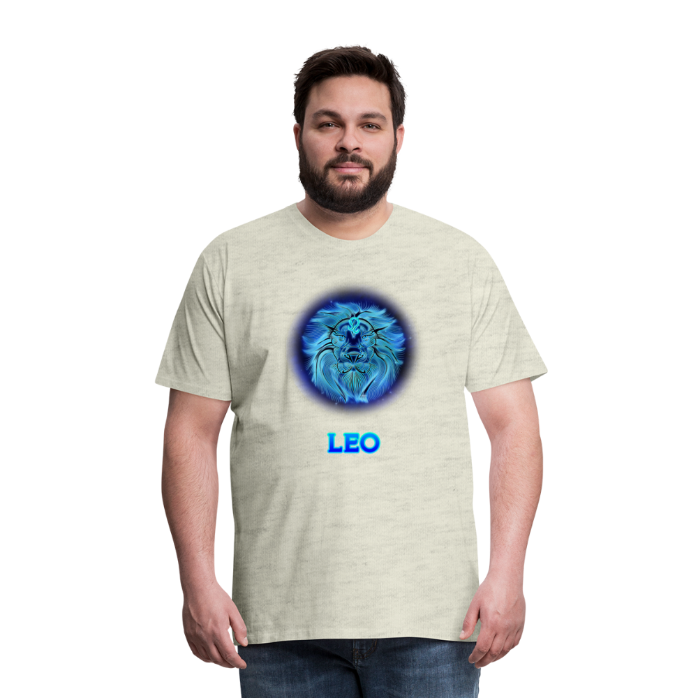 Men's Leo Premium T-Shirt - heather oatmeal