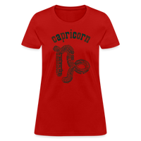 Thumbnail for Women's Power Words Capricorn T-Shirt - red