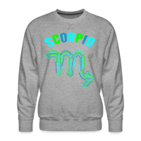 Thumbnail for Men's Power Words Scorpio Premium Sweatshirt - heather grey