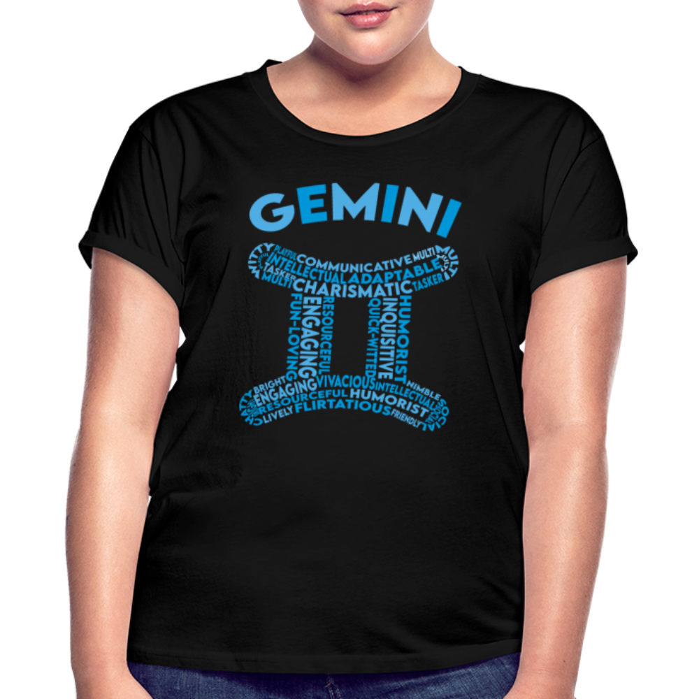 Women's Power Words Gemini Relaxed Fit T-Shirt - black