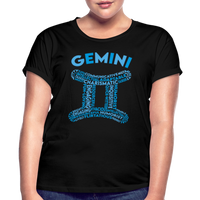 Thumbnail for Women's Power Words Gemini Relaxed Fit T-Shirt - black