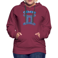 Thumbnail for Women's Power Words Gemini Premium Hoodie - burgundy