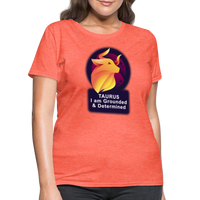 Thumbnail for Women's Glow Taurus T-Shirt - heather coral