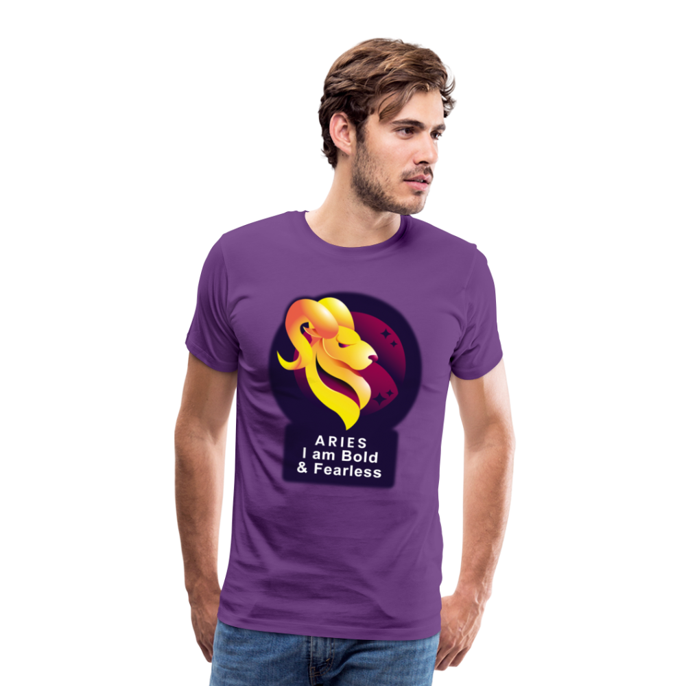 Men's Glow Aries Premium T-Shirt - purple