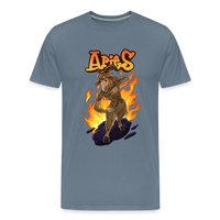 Thumbnail for Men's Fiery Aries Premium T-Shirt - steel blue