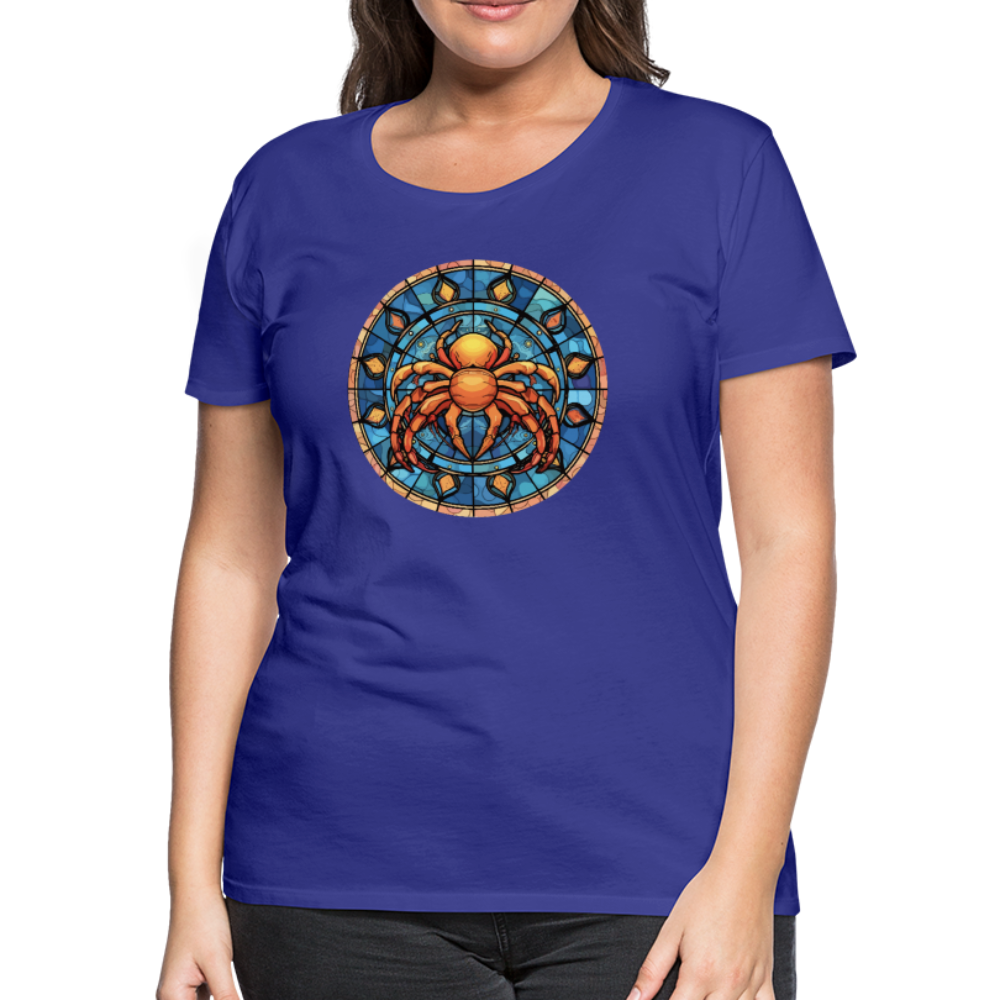 Women’s Mosaic Cancer Premium T-Shirt - royal blue