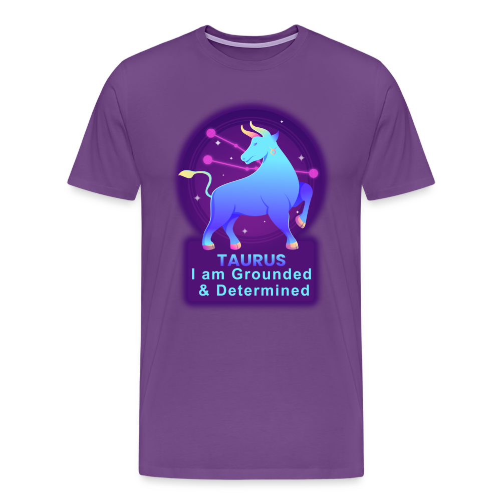 Men's Neon Taurus Premium T-Shirt - purple