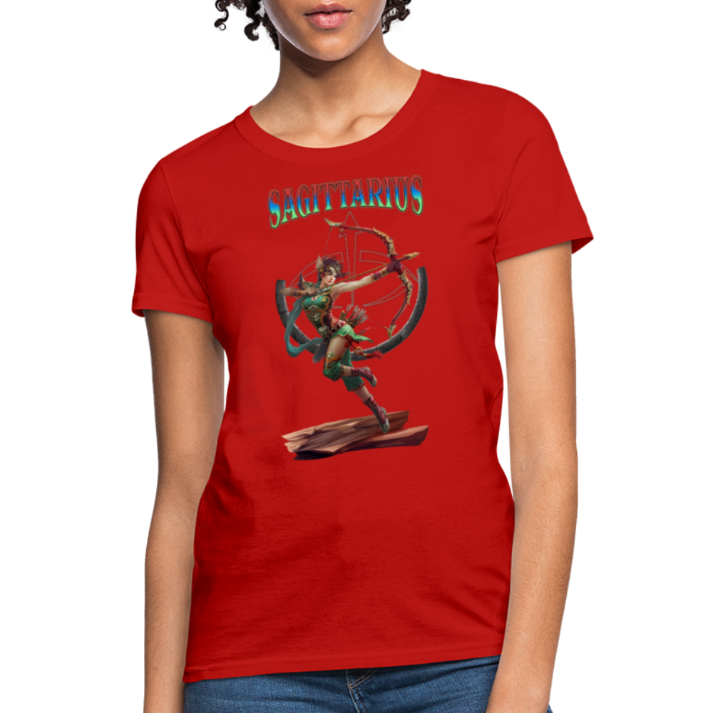 Astral Sagittarius Women's T-Shirt - red