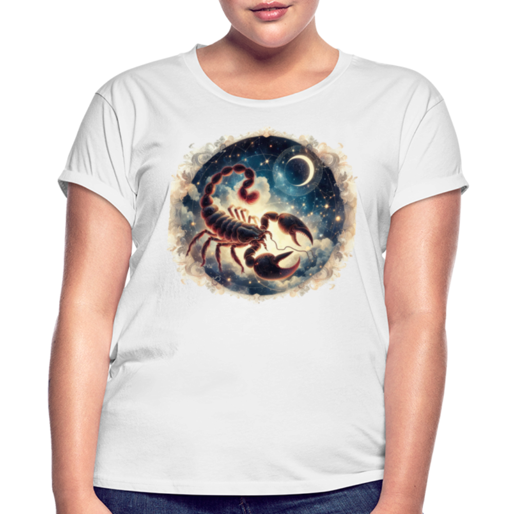 Women's Neon Scorpio Relaxed Fit T-Shirt - white