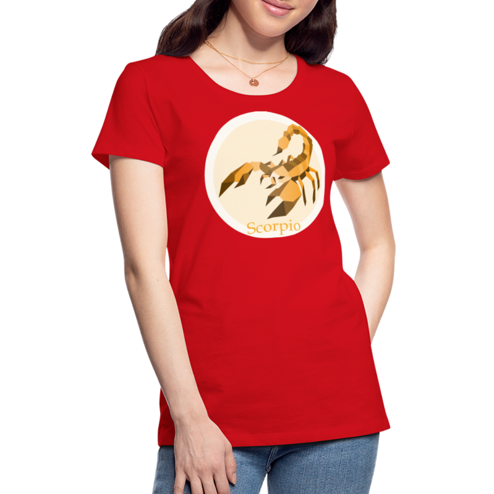 Women’s Mosaic Scorpio Premium T-Shirt - red