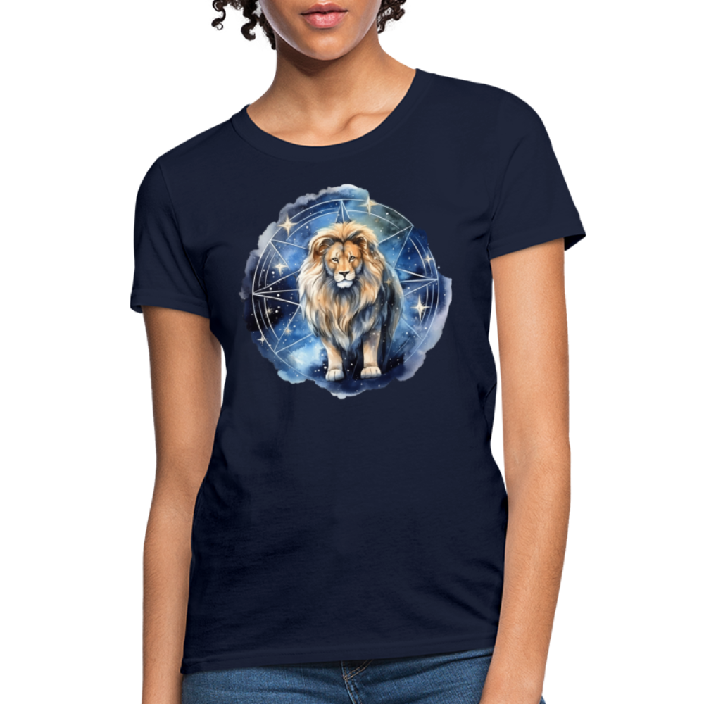 Women's Mythical Leo T-Shirt - navy