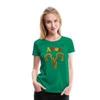 Thumbnail for Women's Power Words Aries Premium T-Shirt - kelly green