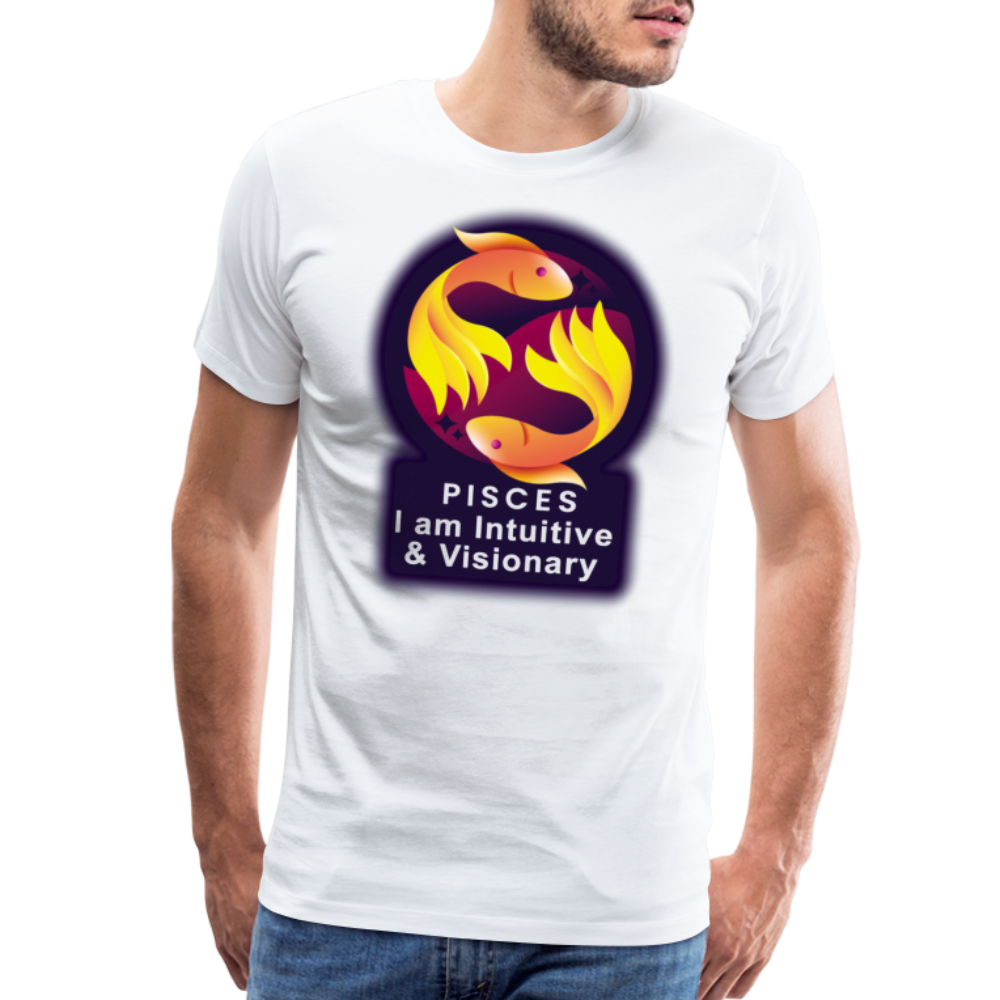 Men's Glow Pisces Premium T-Shirt - white