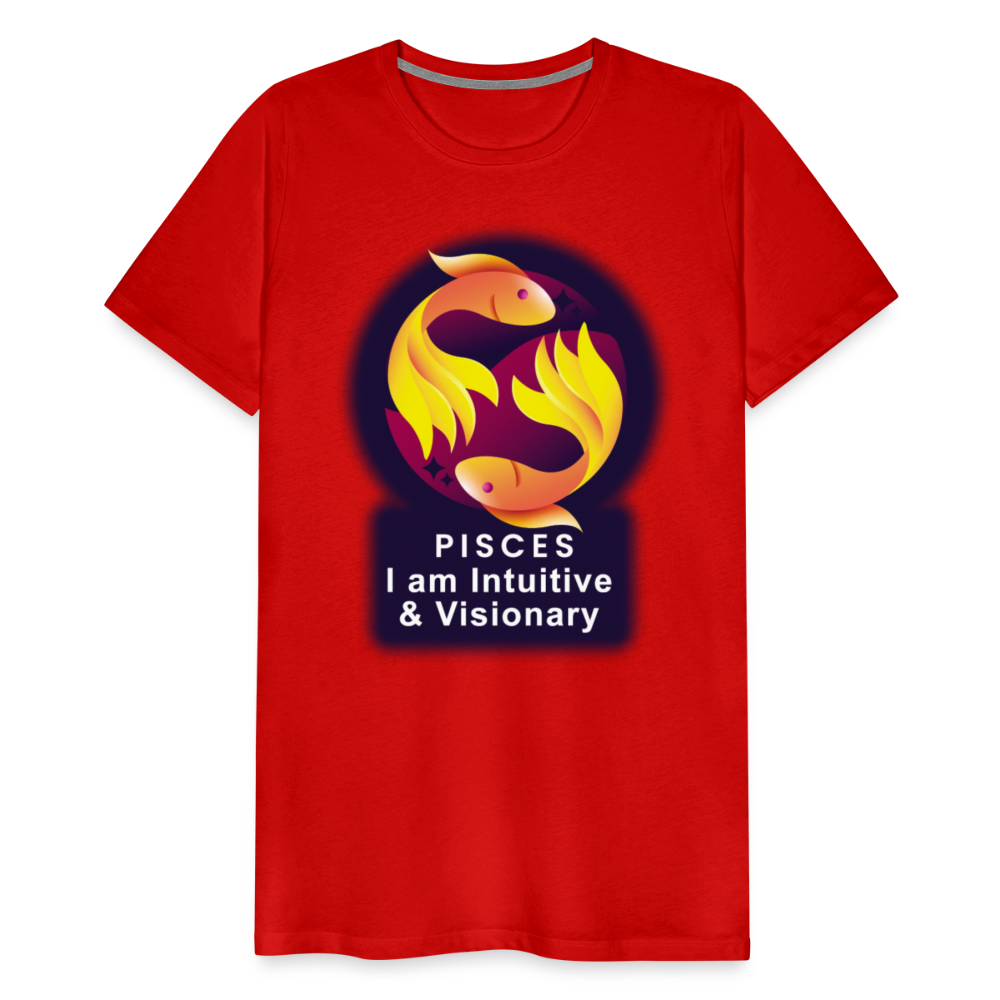 Men's Glow Pisces Premium T-Shirt - red