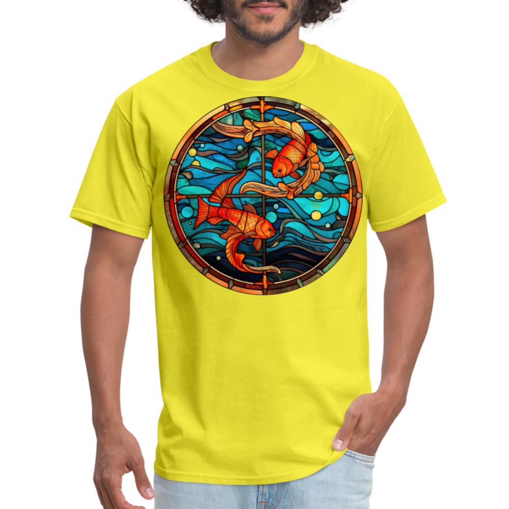 Men's Mosaic Pisces Classic T-Shirt - yellow