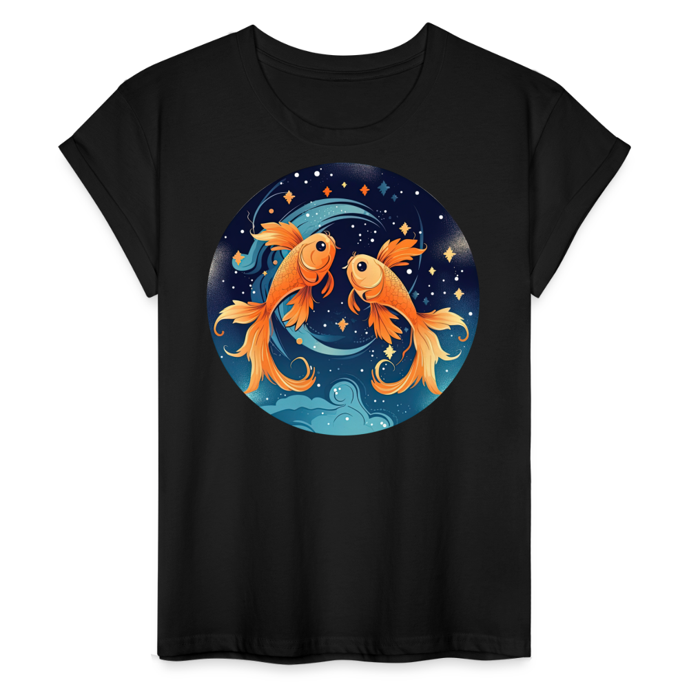 Women's Magic Pisces Relaxed Fit T-Shirt - black