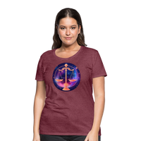 Thumbnail for Women’s Magic Libra Premium T-Shirt - heather burgundy