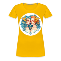 Thumbnail for Women’s Symbol Gemini Premium T-Shirt - sun yellow