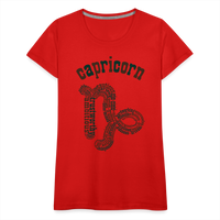 Thumbnail for Women's Power Words Capricorn Premium T-Shirt - red