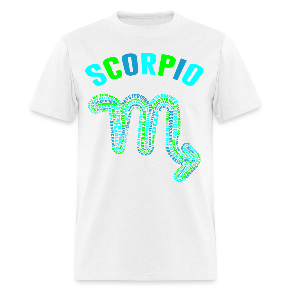 Men's Power Words Scorpio Classic T-Shirt - white