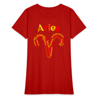 Thumbnail for Women's Power Words Aries T-Shirt - red