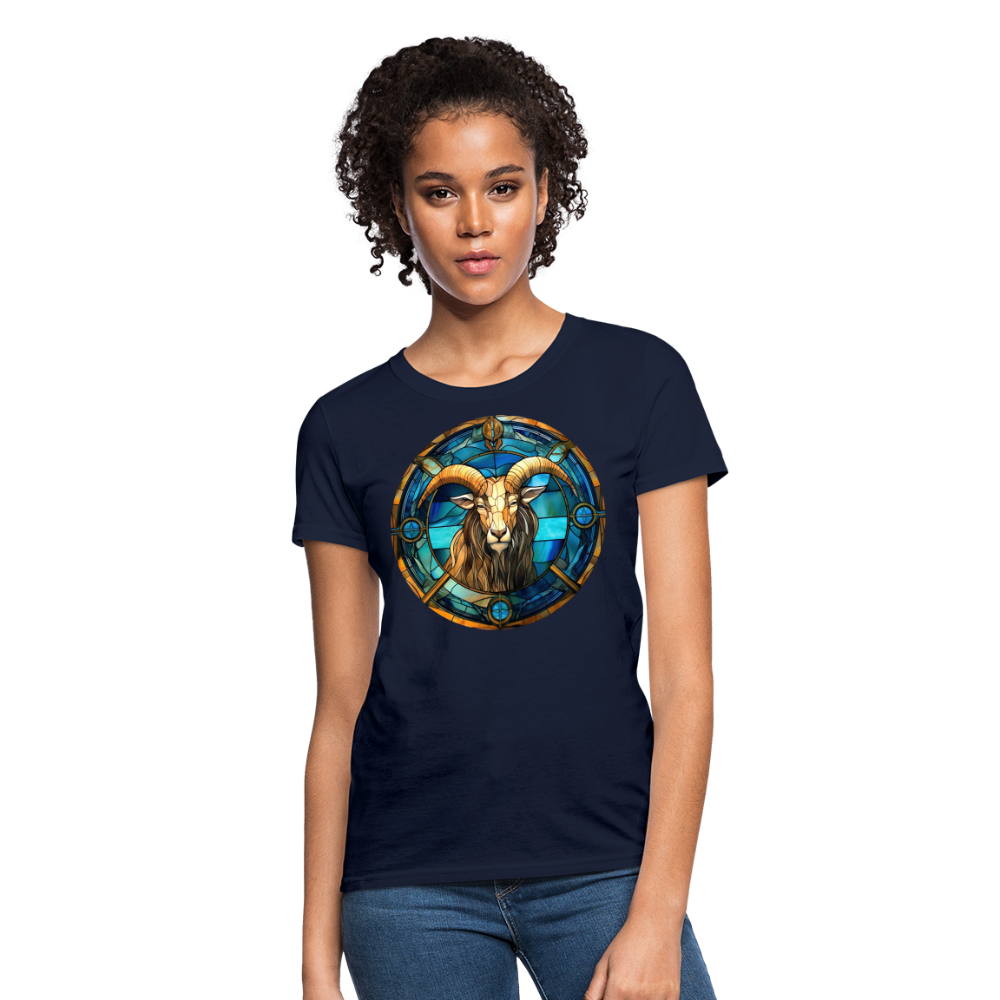 Women's Mosaic Capricorn T-Shirt - navy