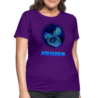 Thumbnail for Women's Stellar Aquarius T-Shirt - purple