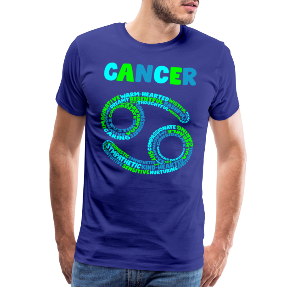 Men's Power Words Cancer Premium T-Shirt - royal blue