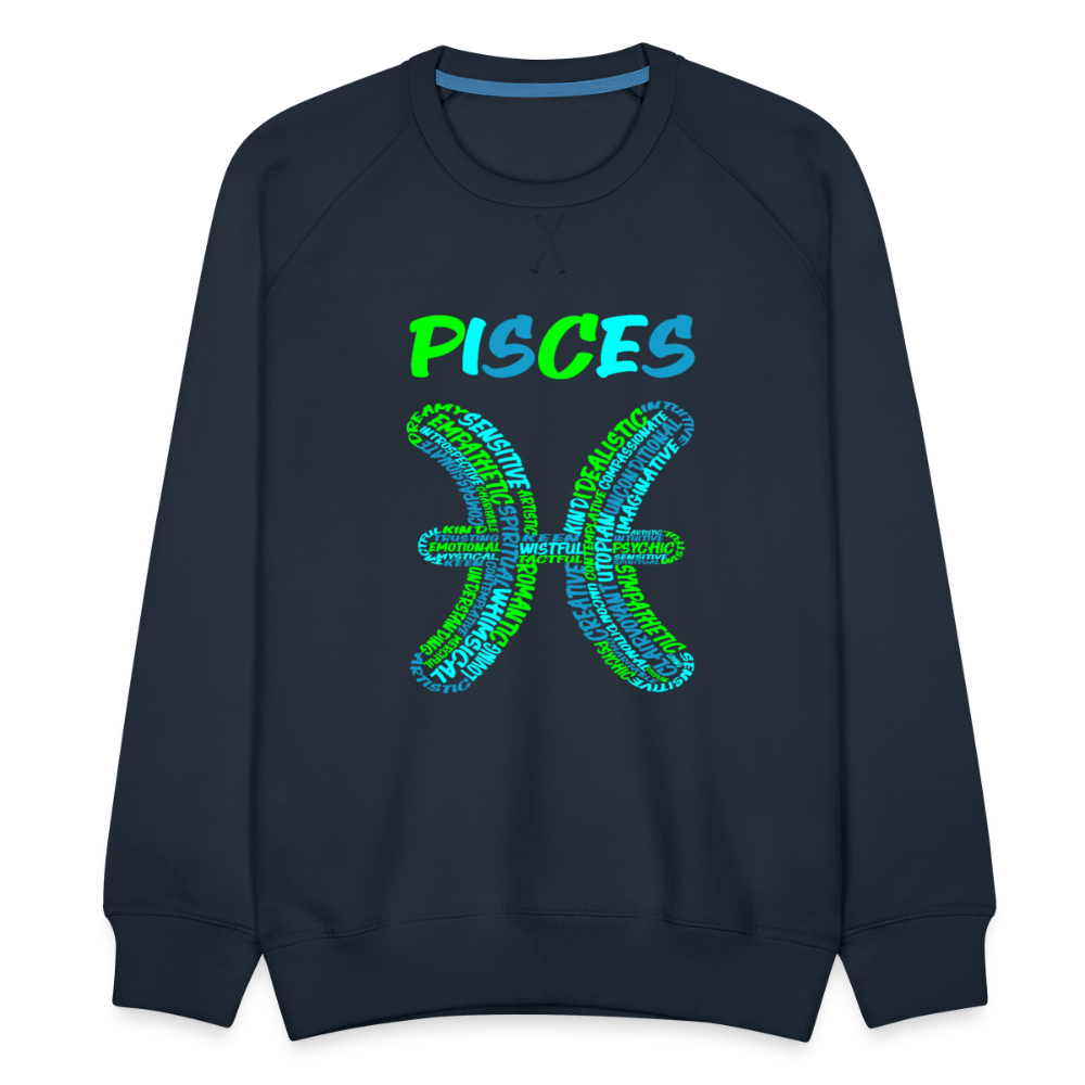 Men's Power Words Pisces Premium Sweatshirt - navy