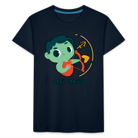 Thumbnail for Kid’s Cartoony Sagittarius Premium Organic T-Shirt - deep navy