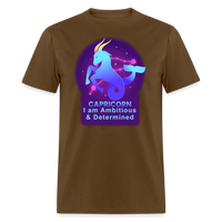 Thumbnail for Men's Neon Capricorn Classic T-Shirt - brown