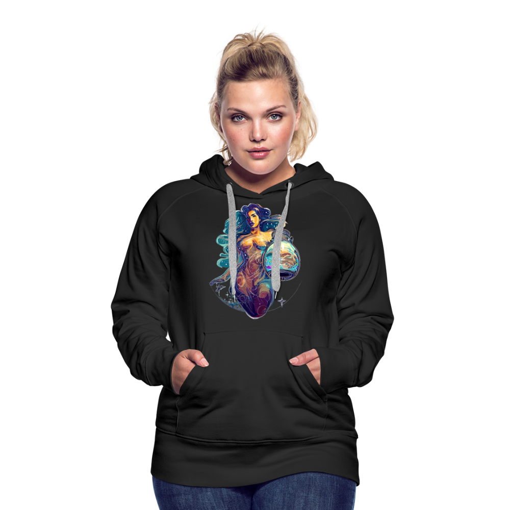 Women’s Mythical Aquarius Premium Hoodie - black