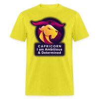 Thumbnail for Men's Glow Capricorn Classic T-Shirt - yellow