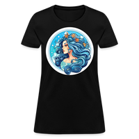 Thumbnail for Women's Symbol Aquarius T-Shirt - black