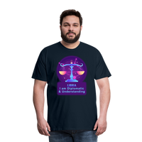 Thumbnail for Men's Neon Libra Premium T-Shirt - deep navy