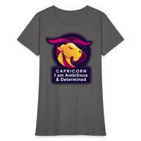 Thumbnail for Women's Glow Capricorn T-Shirt - charcoal