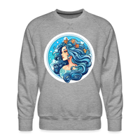 Thumbnail for Men’s Symbol Aquarius Premium Sweatshirt - heather grey