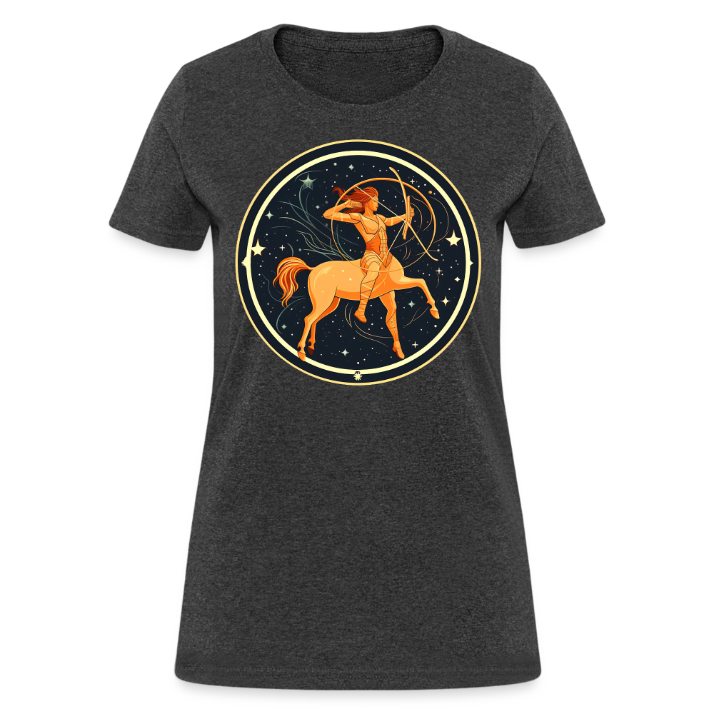 Women's Mystic Sagittarius T-Shirt - heather black