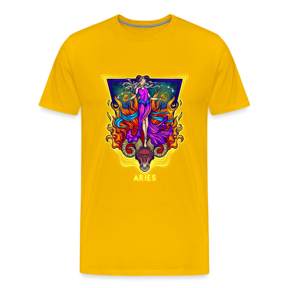 Men's Psychedelic Premium T-Shirt - sun yellow