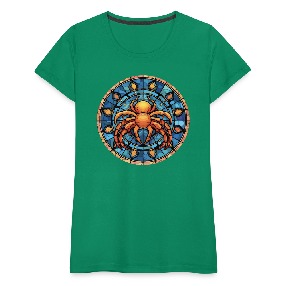 Women’s Mosaic Cancer Premium T-Shirt - kelly green