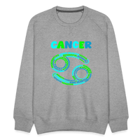 Thumbnail for Men's Power Words Cancer Premium Sweatshirt - heather grey