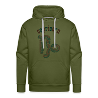 Thumbnail for Men's Power Words Capricorn Premium Hoodie - olive green