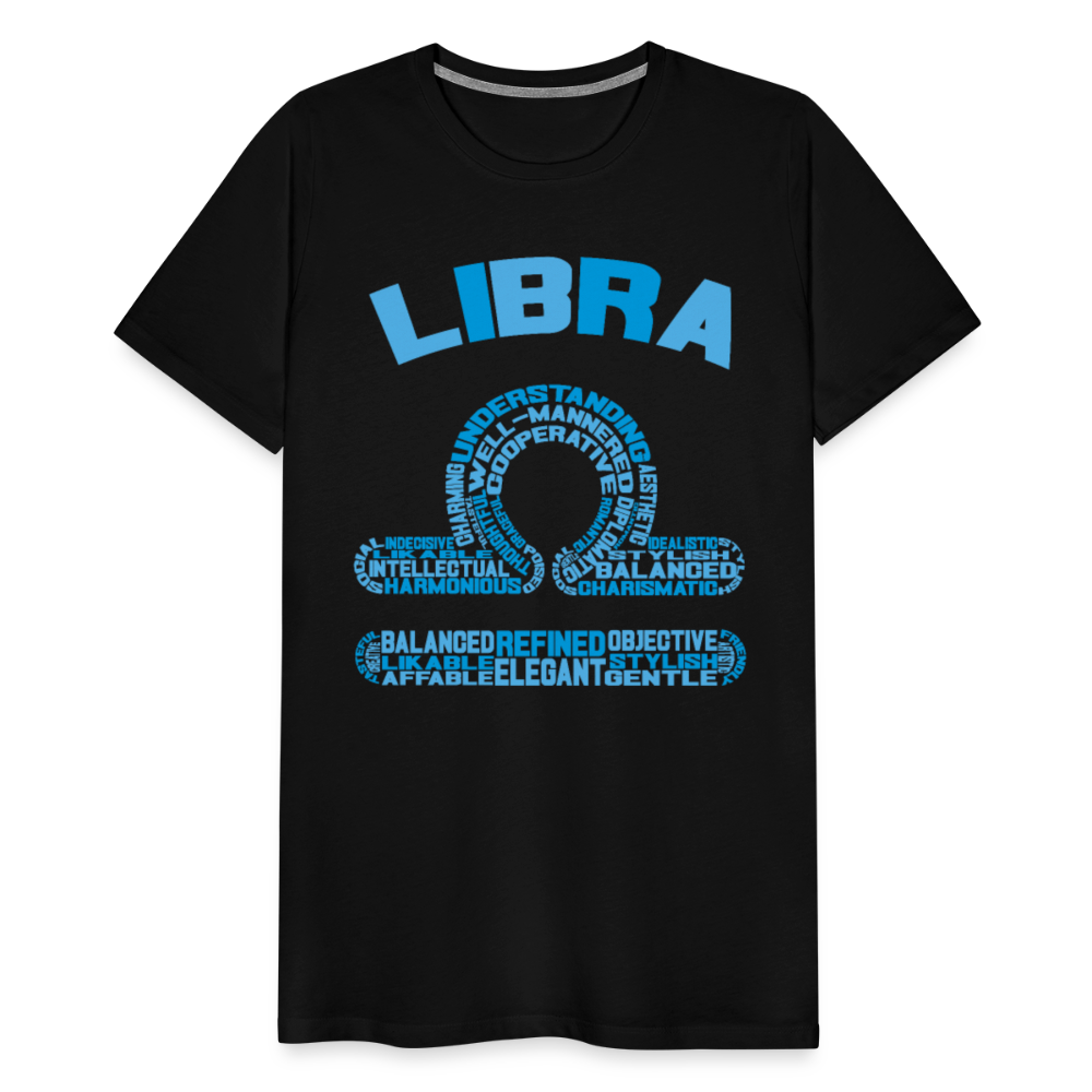 Men's Power Words Libra Premium T-Shirt - black