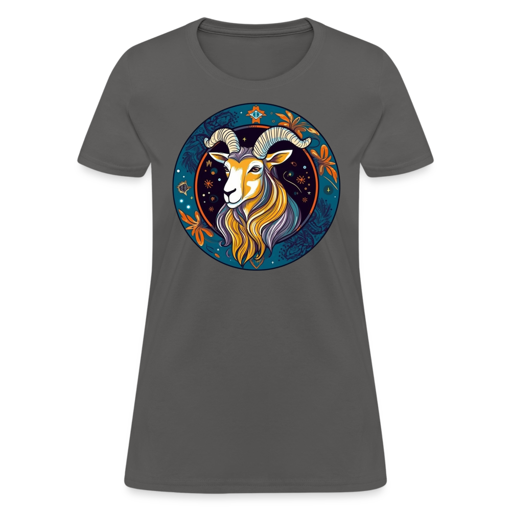 Women's Mythical Capricorn T-Shirt - charcoal