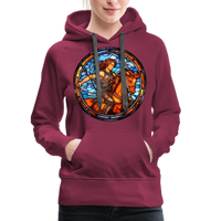 Thumbnail for Women’s Mosaic Sagittarius Premium Hoodie - burgundy