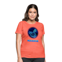 Thumbnail for Women's Stellar Aquarius T-Shirt - heather coral